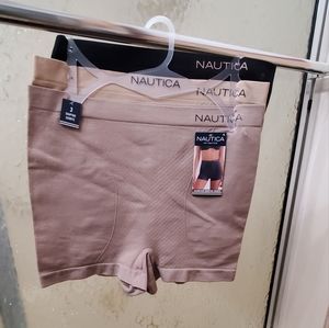 NWT Nautica Intimate Seamless Shaping Short;Sculpts Tummy & Hip; S,M, & L.$37 Ea